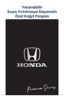 Yıkanabilir Honda Oto Paspas Kağıdı Siyah Gümüş Baskı 50 Adet