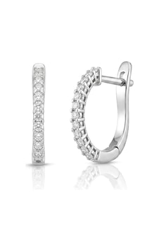0.30 Ct Su Yolu Halka Pırlanta Küpe Beyaz 0.30 Ct Su Yolu Halka Pırlanta Küpe Beyaz