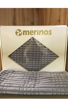 Merinos Modern Line 3 Parça Battaniye Seti - Gri