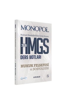 Hmgs Hukuk Felsefesi Ve Sosyolojisi Ders Notları 3. Baskı Monopol Yayınları