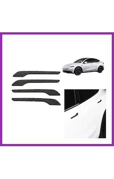 Bezos Tesla Model 3 Y Uyumlu Karbon Dış Kapı Kolu Koruyucu Kaplama Seti 4 Lü Siyah Bty Bezos Tesla Model 3 Y Uyumlu Karbon Dış Kapı Kolu Koruyucu Kaplama Seti 4 Lü Siyah Bty