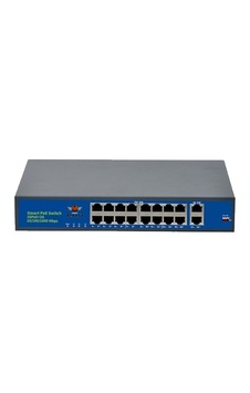 Tektra TKS-1620GBL-A 16 Port Poe + 2 Uplink Switch Tektra TKS-1620GBL-A 16 Port Poe + 2 Uplink Switch