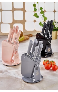 Cooker Ckr1371 Lüx 6 Parça Bıçak Seti Rose Cooker Ckr1371 Lüx 6 Parça Bıçak Seti Rose