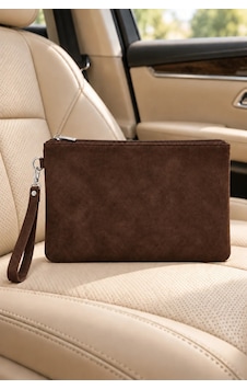 Adelina Bags Süet Portföy El Çantası Bilek Askılı Astarlı Acı Kahverengi Clutch Çanta Kahve Adelina Bags Süet Portföy El Çantası Bilek Askılı Astarlı Acı Kahverengi Clutch Çanta Kahve