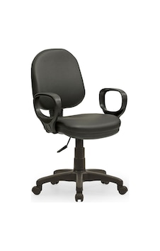 Sekreter2 Bilgisayar Koltuğu - Ofis - Müdür - Büro - Çalışma Sandalyesi Siyah Renk Plastik Ayaklı Siyah