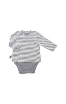 Organicera Organicera Organik Uzun Kollu Tshirt Bebek Body,Gri Melanj Çizgil Gri Organicera Organicera Organik Uzun Kollu Tshirt Bebek Body,Gri Melanj Çizgil Gri
