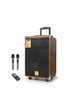 Bluetooth Hoparlör Fm Radyo 12 Inç Usb Tf Aux Çift Mikrofonlu Kumandalı - Ahşap Bq12 Bluetooth Hoparlör Fm Radyo 12 Inç Usb Tf Aux Çift Mikrofonlu Kumandalı - Ahşap Bq12