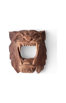 Kükreyen Aslan Ahşap Maske Kükreyen Aslan Ahşap Maske