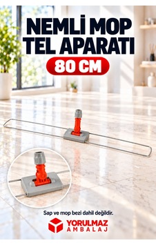 80 Cm Tel Mop Aparatı Bağcıklı Cepli Mop Uyumlu Katlanabilir Paspas Aparatı 80 Cm Tel Mop Aparatı Bağcıklı Cepli Mop Uyumlu Katlanabilir Paspas Aparatı