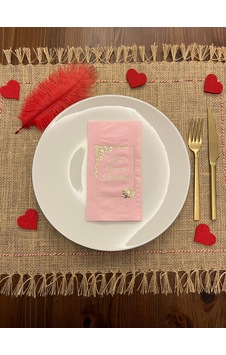 Gold Yaldızlı Pembe Çerçeve Detaylı Kına Gecemize Hoşgeldiniz Peçete 16 Adet Gold Yaldızlı Pembe Çerçeve Detaylı Kına Gecemize Hoşgeldiniz Peçete 16 Adet