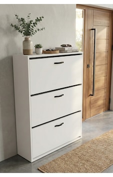 Düşer Kapaklı Ayakkabılık Beyaz 74 Cm Altın Düşer Kapaklı Ayakkabılık Beyaz 74 Cm Altın