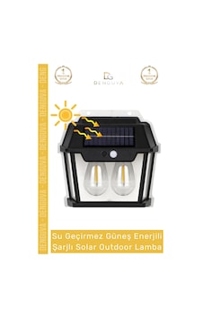 Özel Üretim Su Geçirmez Güneş Enerji Şarjlı Duvara Monte Dış Cephe Uygun Solar Outdoor Lamba