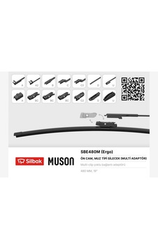 Silecek - 508 - Süpürgesi Muz Tipi 480mm Multi Adaptörlü - Spt-gld - Ergonomik Silecek - 508 - Süpürgesi Muz Tipi 480mm Multi Adaptörlü - Spt-gld - Ergonomik