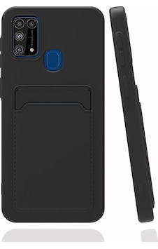 Fibaks Galaxy M31 Uyumlu Kılıf Kamera Korumalı Kartlıklı Cüzdanlı Kırmızı Tuşlu Siyah Silikon Kapak Fibaks Galaxy M31 Uyumlu Kılıf Kamera Korumalı Kartlıklı Cüzdanlı Kırmızı Tuşlu Siyah Silikon Kapak