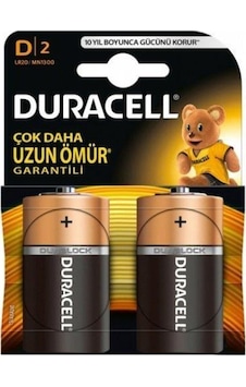 Duracell Pil Alkalin D Büyük Boy 2'Li Pil LR20 Duracell Pil Alkalin D Büyük Boy 2'Li Pil LR20