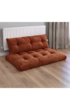 Kadife Döşemelik Kumaştan El Emeği Alt Üst Takım Petek Önü Minder 100x65cm Kiremit Kadife Döşemelik Kumaştan El Emeği Alt Üst Takım Petek Önü Minder 100x65cm Kiremit