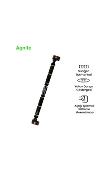 Agnite Gelişmiş Ayarlanabilir Kapı Aralığı Barfiks Çubuğu 70 110 Cm Kaymaz Tabanlı Yeşil
