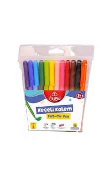 Bubu Keçeli Kalem 12 Renk PVC KEC001