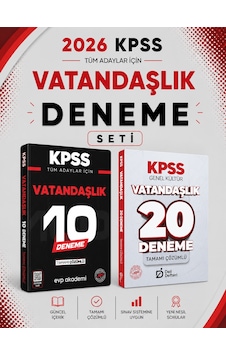Deli Defteri 2026 Kpss Vatandaşlık 20 Deneme & Kpss Vatandaşlık 10 Deneme Evp Akademi Seti