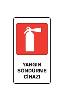 Sönsan Yangın Söndürme Cihazı Uyarı Levhası Sönsan Yangın Söndürme Cihazı Uyarı Levhası