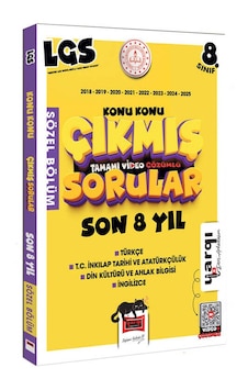 Yargı Ders Arkadaşım 8.sınıf Lgs 2018-2025 Konu Konu Son 8 Yıl Çıkmış Sorular Sözel Bölüm Yargı Ders Arkadaşım 8.sınıf Lgs 2018-2025 Konu Konu Son 8 Yıl Çıkmış Sorular Sözel Bölüm