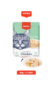 Kedi Ödülü Pouch Tavuklu & Deniz Taraklı Yaş Kedi Maması 6 Adet X 85gr Kedi Ödülü Pouch Tavuklu & Deniz Taraklı Yaş Kedi Maması 6 Adet X 85gr