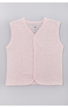 Organicera Organik Bebek Yelek , Rose Melange Pudra Organicera Organik Bebek Yelek , Rose Melange Pudra