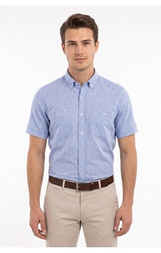 Mösyö Erkek Çift Cepli % 100 Cotton Kısa Kol Gömlek Bgl-st05647 Mavi Mösyö Erkek Çift Cepli % 100 Cotton Kısa Kol Gömlek Bgl-st05647 Mavi