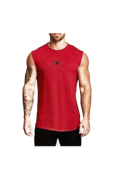 Genius Store Erkek Nem Emici Hızlı Kuruma Atletik Teknik Performans Sporcu Sıfır Kol T-shirt Mg-atlet Kırmızı Genius Store Erkek Nem Emici Hızlı Kuruma Atletik Teknik Performans Sporcu Sıfır Kol T-shirt Mg-atlet Kırmızı