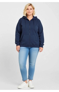Ersefa Kadın Büyük Beden Sweatshirt Üç İplik İçi Şardonlu Kapüşonlu Tam Lacivert Ersefa Kadın Büyük Beden Sweatshirt Üç İplik İçi Şardonlu Kapüşonlu Tam Lacivert
