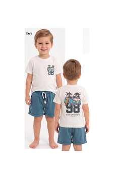 Trend Kids Trendebee Kids 2li Takım Penye Kotlu Los Angeles Baskılı Beyaz Trend Kids Trendebee Kids 2li Takım Penye Kotlu Los Angeles Baskılı Beyaz