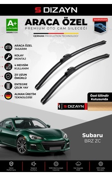 S-dizayn Subaru Brz Zc Ön Cam Silecek Seti 2012 Üzeri Premium Araca Özel 55-50 Cm A+ Kalite Aocs-199