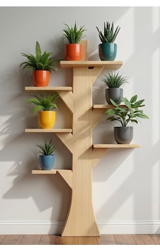 Woodtrend Ağaç Formlu 7 Raflı Ahşap Çiçeklik Sak Sılık - 120 Cm Kitaplık & Dekoratif Raf Bej Woodtrend Ağaç Formlu 7 Raflı Ahşap Çiçeklik Sak Sılık - 120 Cm Kitaplık & Dekoratif Raf Bej