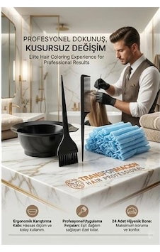 Hair Professional Saç Boyama Seti: 24'lü Bone, Karıştırma Kabı Ve Tarak Fırça Takımı Saç Boyama Seti 24 Saç Bonesi 713202 Hair Professional Saç Boyama Seti: 24'lü Bone, Karıştırma Kabı Ve Tarak Fırça Takımı Saç Boyama Seti 24 Saç Bonesi 713202