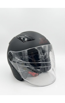 Oso Helmet Yarım Kask Gözlüklü Siyah - M Beden Oso Helmet Yarım Kask Gözlüklü Siyah - M Beden