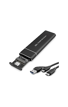 Ssd Kutu Type-c3.1 + Usb3.0 Nvme M2 Chıp Jms583 Siyah Hdx1768 Ssd Kutu Type-c3.1 + Usb3.0 Nvme M2 Chıp Jms583 Siyah Hdx1768