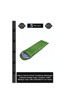 Delux Serisi Keşif Trekking Gösterge Captain Kamp Uyku Tulumu 7405 Mumya Tipi 190+30x50x75 Cm Yeşil Çok Renkli Delux Serisi Keşif Trekking Gösterge Captain Kamp Uyku Tulumu 7405 Mumya Tipi 190+30x50x75 Cm Yeşil Çok Renkli