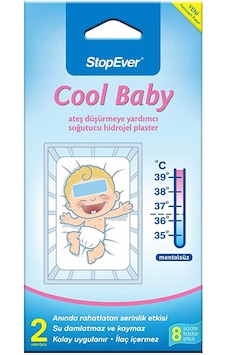 Stopever Cool Baby Ateş Düşürmeye Yardımcı Soğutucu Hidrojel Plaster 2 Li Stopever Cool Baby Ateş Düşürmeye Yardımcı Soğutucu Hidrojel Plaster 2 Li