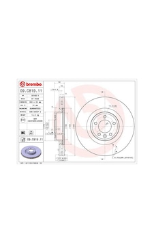 Brembo 09c81911 Fren Diski Ön Land Rover Dıscovery L462 Range Rover L494 L405 Lr098967 - Brembo 09c81911 Fren Diski Ön Land Rover Dıscovery L462 Range Rover L494 L405 Lr098967 -