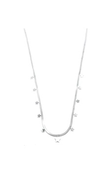 Jenerik Yıldız Ezme Zincir Kolye - 45cm - Gümüş Jenerik Yıldız Ezme Zincir Kolye - 45cm - Gümüş