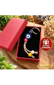 Cam Nazar Boncuklu Anahtarlık Ahşap Karışık Renk Boncuklu Dekoratif Hediyelik Anahtarlık Kutulu Gönderim Cam Nazar Boncuklu Anahtarlık Ahşap Karışık Renk Boncuklu Dekoratif Hediyelik Anahtarlık Kutulu Gönderim