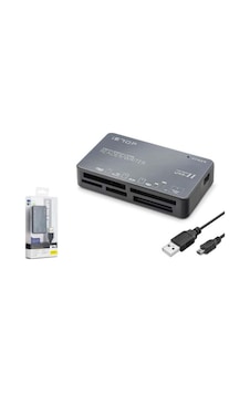 İetop C208 Usb All İn One Kart Okuyucu Cf Sd Microsd Ms Uhs-ıı 480 Mbps Alüminyum Gri İetop C208 Usb All İn One Kart Okuyucu Cf Sd Microsd Ms Uhs-ıı 480 Mbps Alüminyum Gri