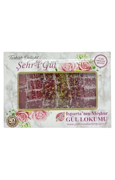 Şehr-i Gül 450 Gr. Yapraklı Gül Lokumu Şehr-i Gül 450 Gr. Yapraklı Gül Lokumu