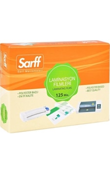 Sarff Laminasyon Film A5 154x216mm Yarım Tekli 25 Adet Sarff Laminasyon Film A5 154x216mm Yarım Tekli 25 Adet