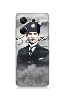 Infinix Zero 30 4g Uyumlu Atatürk Portresi  Desenli Silikon Kılıf