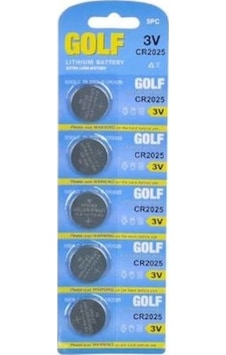 Golf CR2025 3V Lityum Pil 5'li