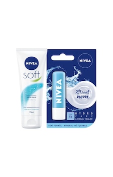 Nivea Soft Nemlendirici Bakım Kremi 75 ML + Nivea SPF 15 Nemlendirici Dudak Kremi