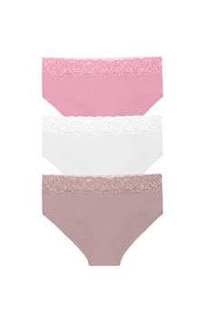 Suwen 3 Lü Pamuklu Dantelli Yüksek Bel Slip Külot St004460140 Ekru - Vizon - Pembe Suwen 3 Lü Pamuklu Dantelli Yüksek Bel Slip Külot St004460140 Ekru - Vizon - Pembe