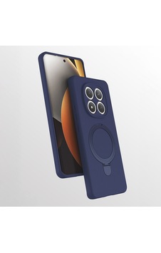 Xiaomi Redmi Note 15 Pro Kılıf M-safe Şarj Özellikli Standlı Zore Samara Kapak Lacivert Xiaomi Redmi Note 15 Pro Kılıf M-safe Şarj Özellikli Standlı Zore Samara Kapak Lacivert