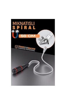 Zenvac Esnek Manyetik Toplama Aracı - Mıknatıslı Spiralli Çubuk Metal Vida Civata Somun Arama Çubuğu 721781 Zenva